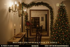 Decoratiuni de Craciun cu farmec interbelic la Eko Group Vila – O eleganță nobiliară în spiritul Crăciunului anilor ’30